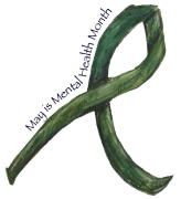 Mental Health Awareness green ribbon