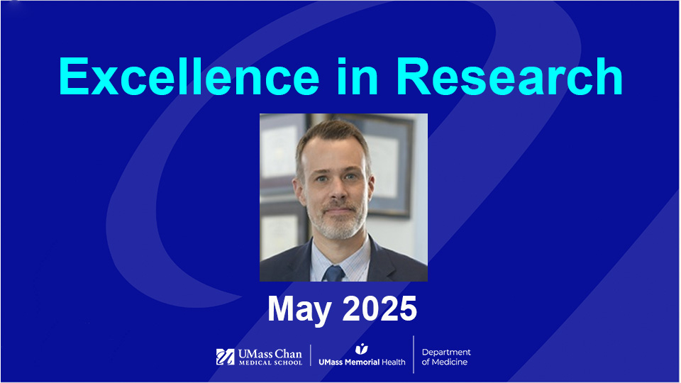  Excellence in Research, May 2025, Image of David McManus, MD, ScM