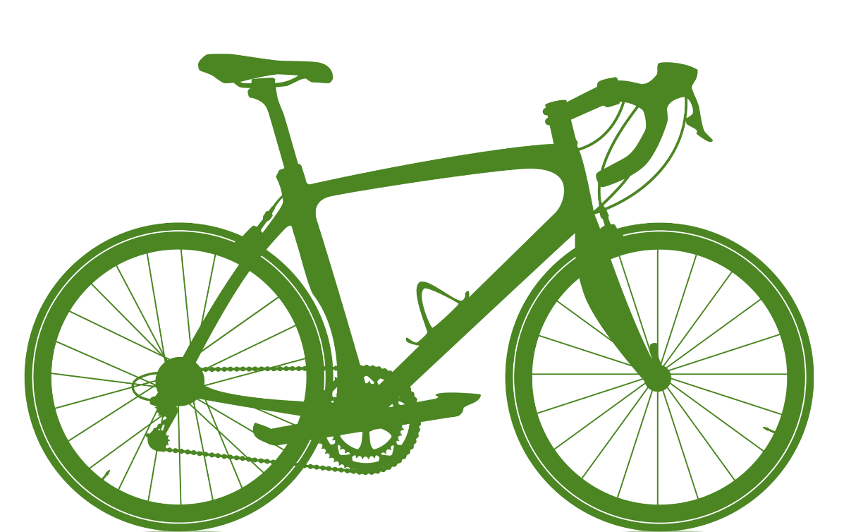 A green bicycle icon