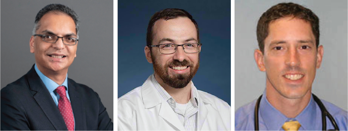 Left to right: Drs. Anil Chandraker, Kenneth Ralto, and Andrew Siber