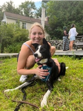 Madi Marasco with her dog