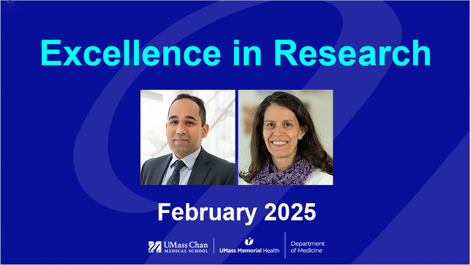  Excellence in Research, February 2025, image of Drs. Apurv Soni and Kimberly Fisher