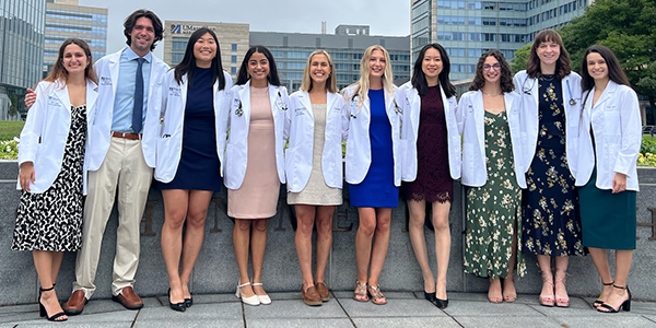 MD-PhD Students in White Coats