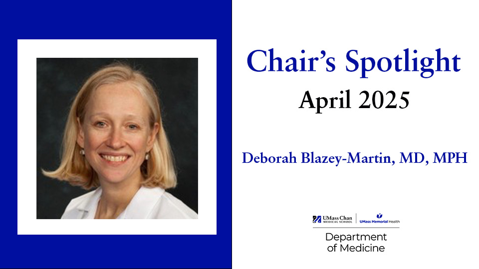 Chair's Spotlight, April 2025, Deborah Blazey-Martin, MD, MPH