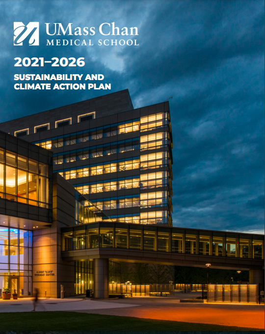 Image shows the cover page of the 2021-2026 Sustainability and Climate Action Plan