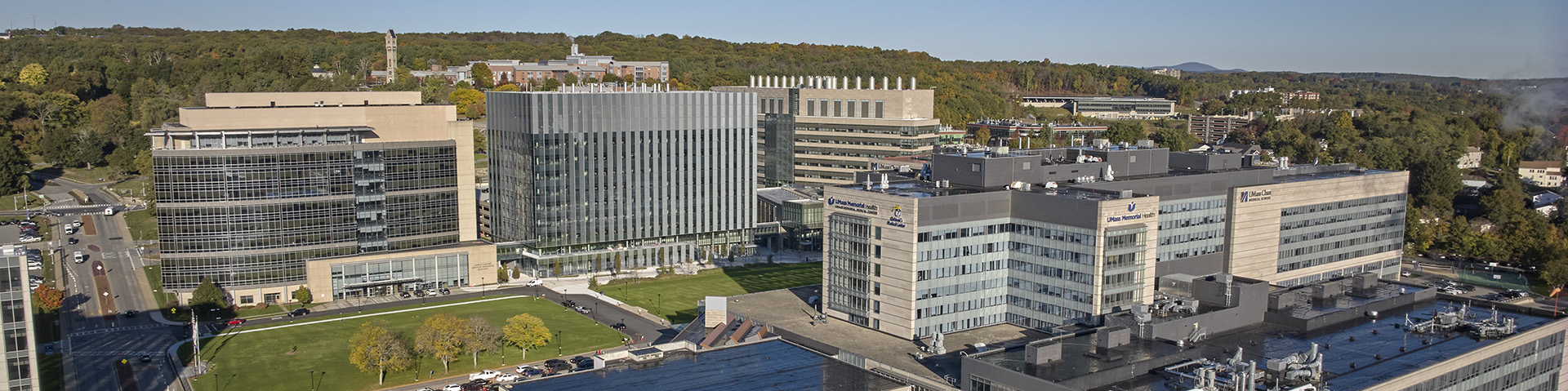 The UMass Chan Medical School campus in Worcester, Mass., in 2024