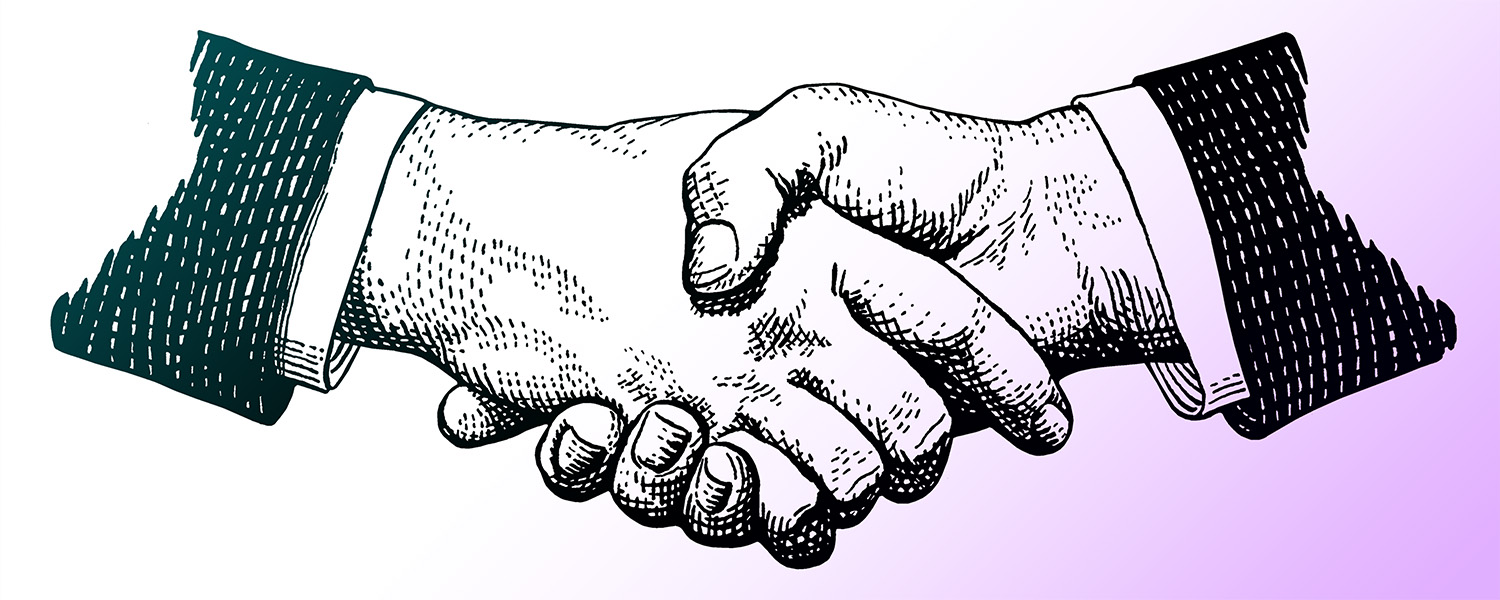 Illustration of a handshake