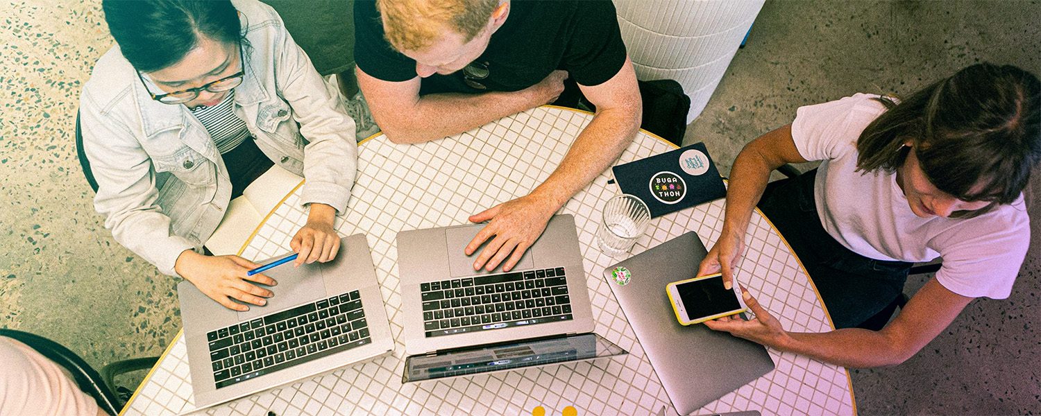 People working on laptops