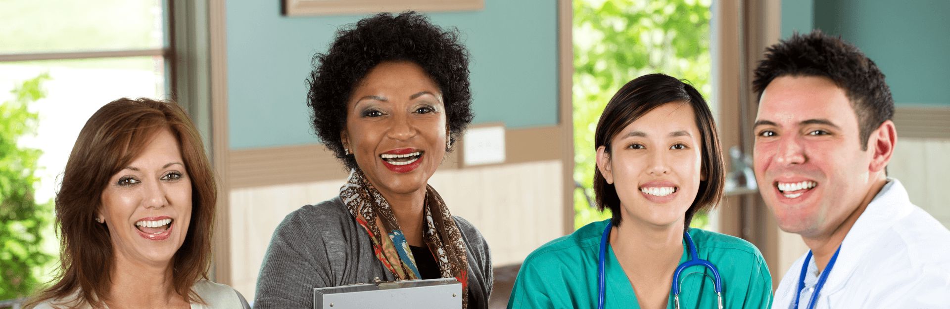 Group of Medical Professionals standing and smiling