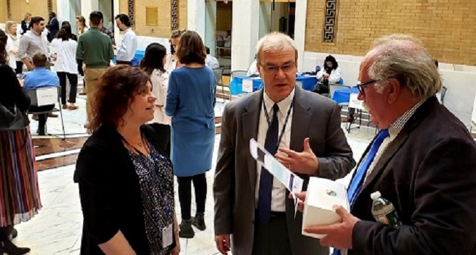 Dean Flotte speaking with Representative James O&rsquo;Day