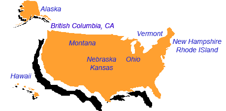 Tobacco Treatment Specialist Trainings map Tobacco Treatment Specialist Trainings map