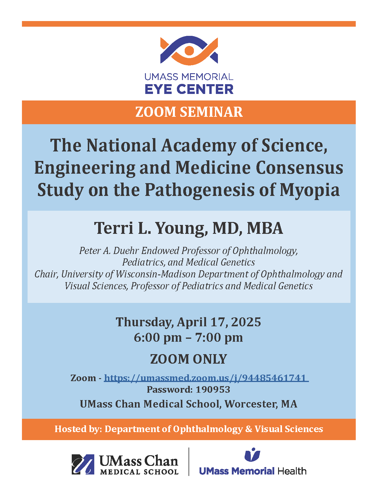 The National Academy of Science, Engineering and Medicine Consensus Study on the Pathogenesis of Myopia