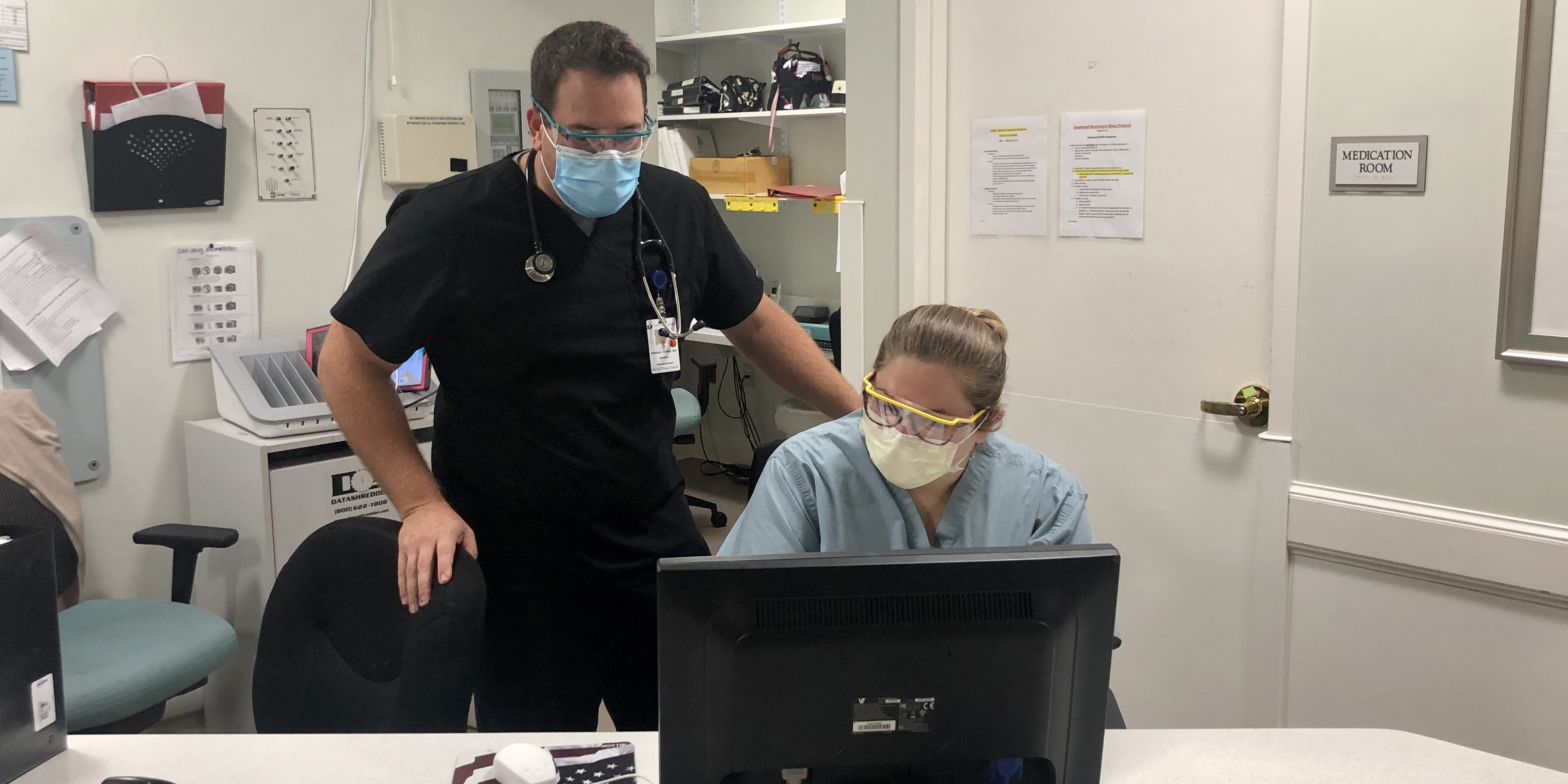 Students going over Block Rotations