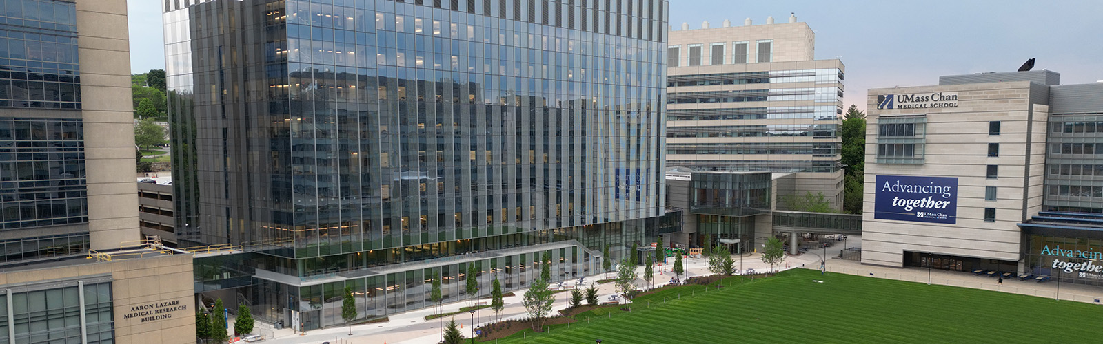New education and research building on the UMass Chan campus.