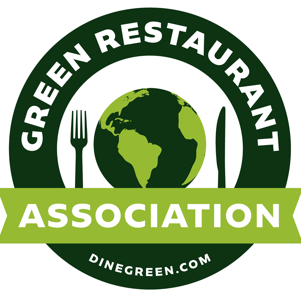Image shows the Green Restaurant Association badge 