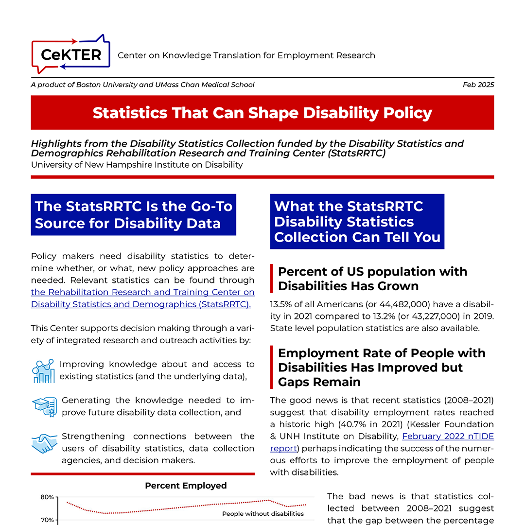 Brief: Statistics That Can Shape Disability Policy