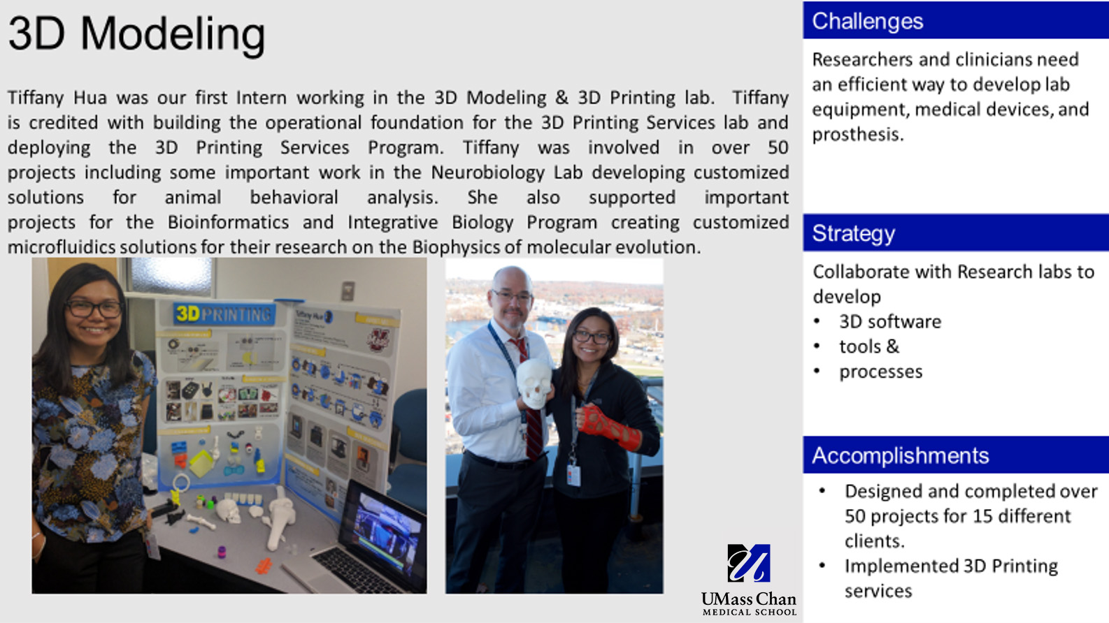 Tiffany Hua 3D Modeling Internship Project Overview