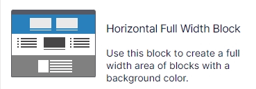 horizontal full width block icon for page type