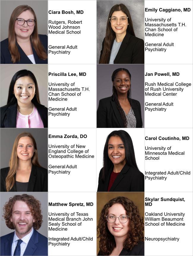 2025-2026 Residents Bosh, Caggiano, Lee, Powell, Zorda, Coutinho, Spretz, Sundquist