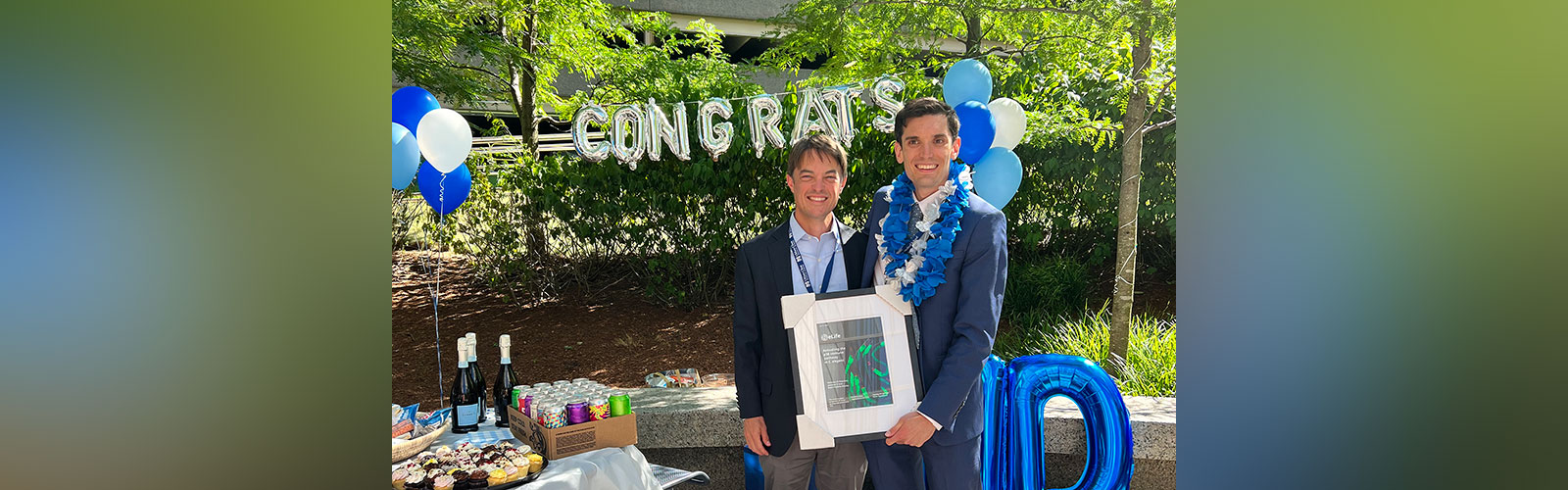 Thesis defense party for Nick