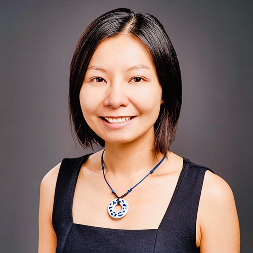 Chinese woman with short dark hair