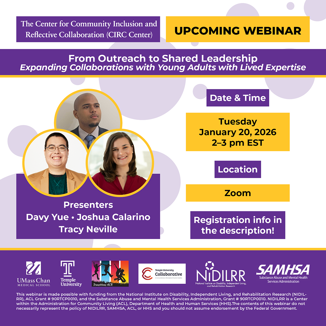 Webinar flyer with Presenters headshots