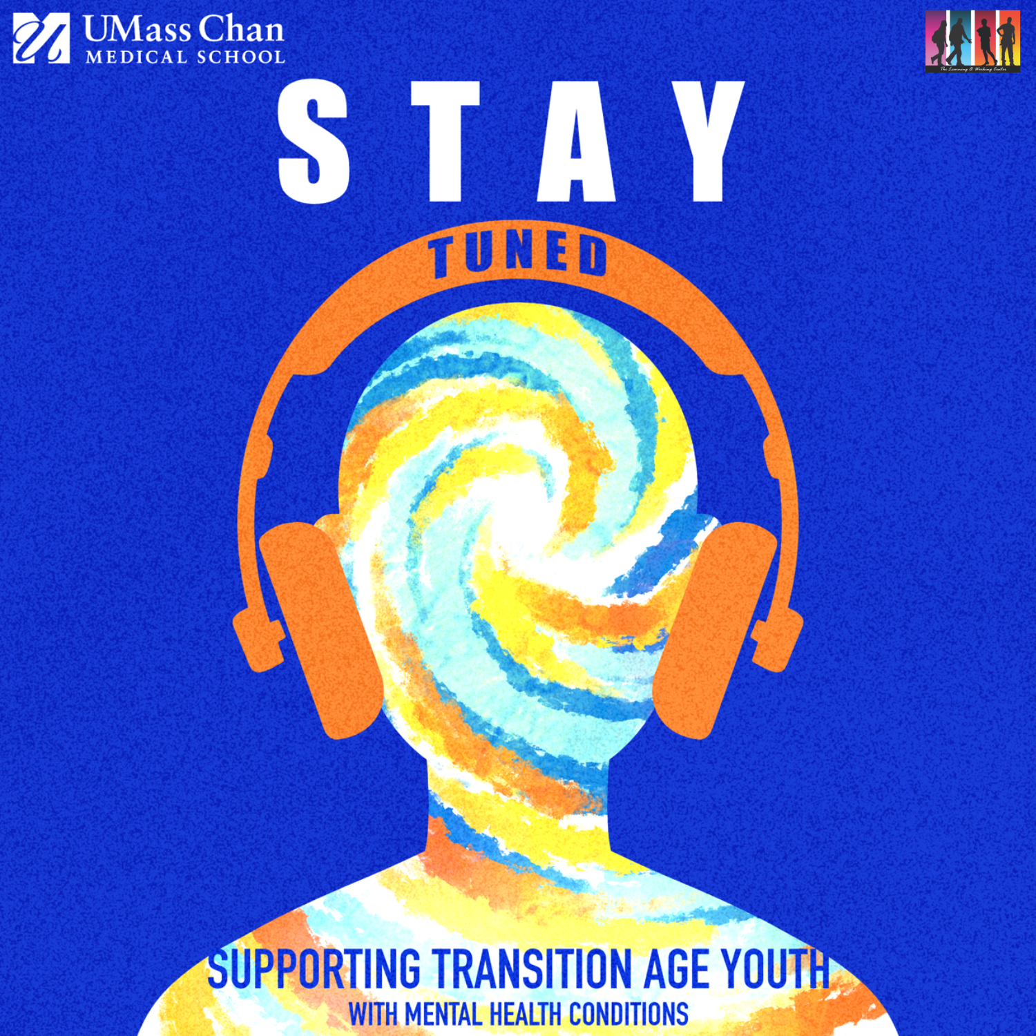 silhouette head with headphones