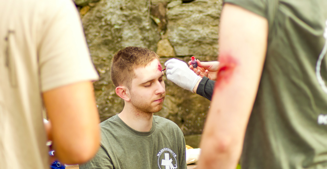 Photo of a student volunteer