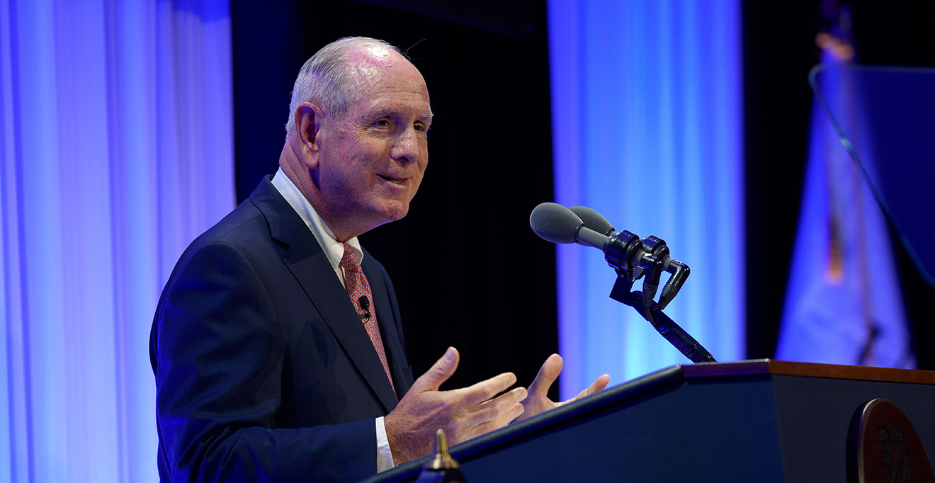 Chancellor Collins’ final Convocation address encourages optimism, determination