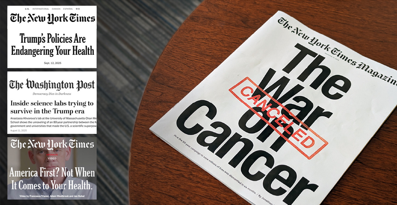 New York Times Magazine cover story features UMass Chan on impact of federal research funding delays