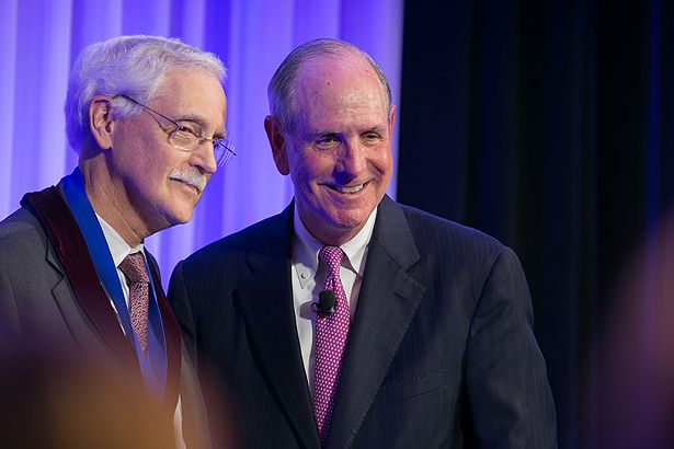 Robert H. Brown Jr. accepts the Chancellor’s Medal for Distinguished Scholarship.